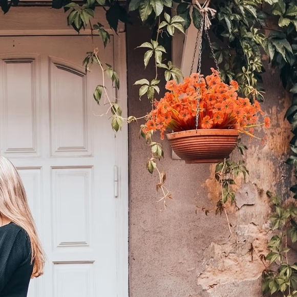 Vibrant Orange Artificial Flower Bouquet - Picture 2 of 6